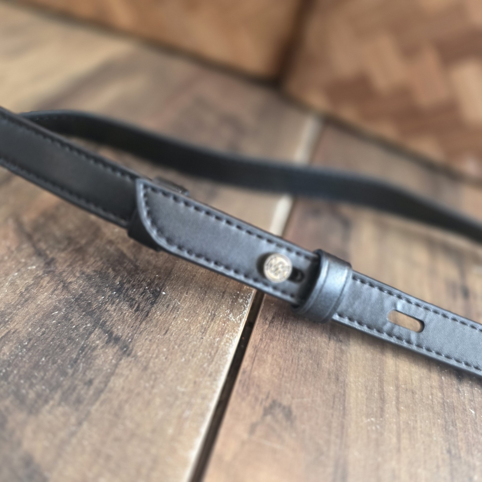 Michael Kors Handbag Replacement Strap Black Leather Gold Hardware 48"